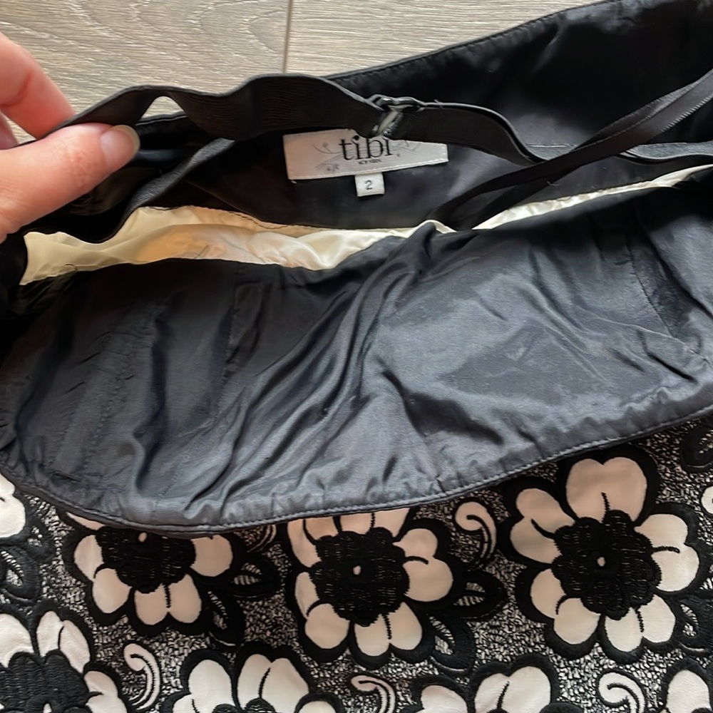 Tibi Silk Embroidered Strapless Mini Dress - Picture 7 of 12